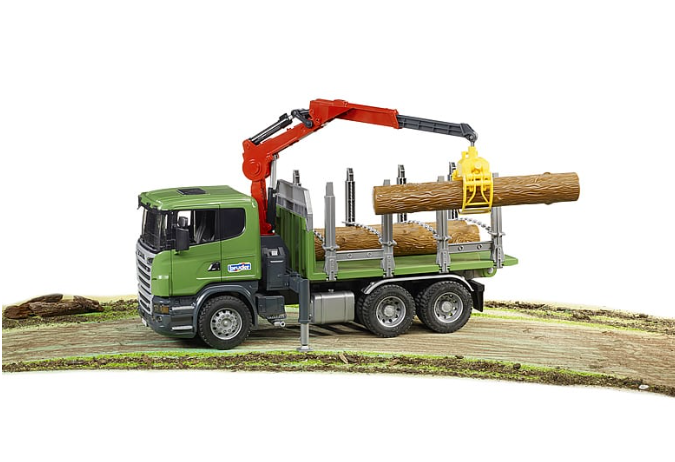 Scania R-Serie Holztransport mit Ladekran