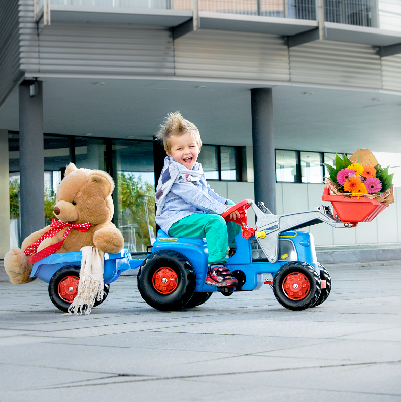 Kiddy Classic Lader + Anhänger blau/rot