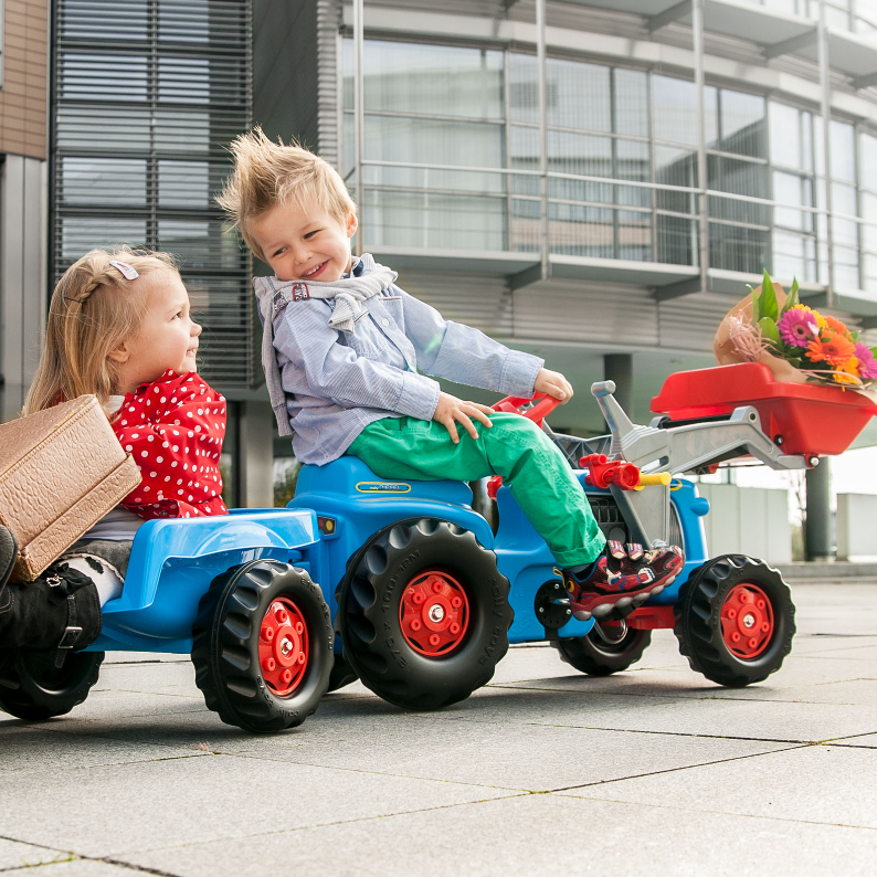 Kiddy Classic Lader + Anhänger blau/rot