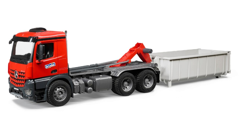 MB Arocs LKW mit Abrollcontainer Profi-Serie 53.5x18.5x22.5cm