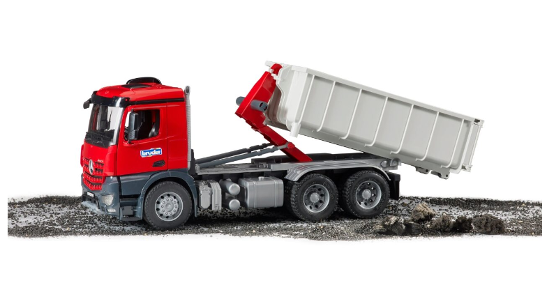 MB Arocs LKW mit Abrollcontainer Profi-Serie 53.5x18.5x22.5cm