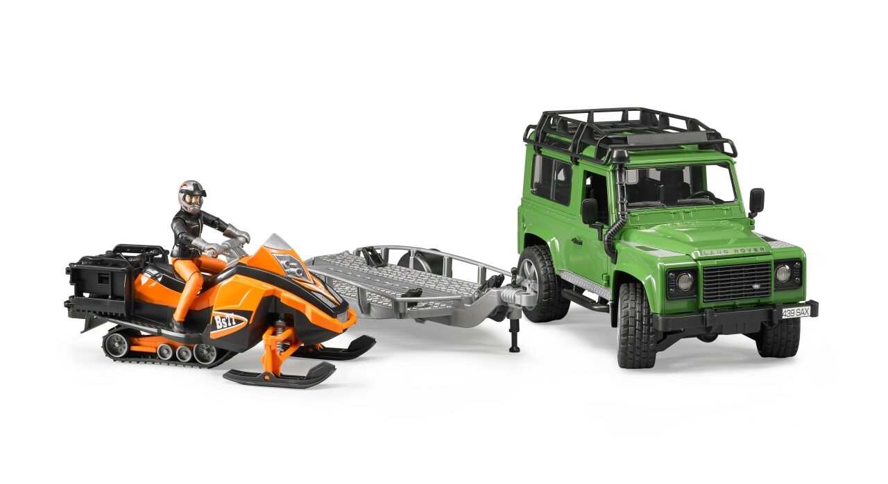 Land Rover Defender mit Snowmobil Station Wagon