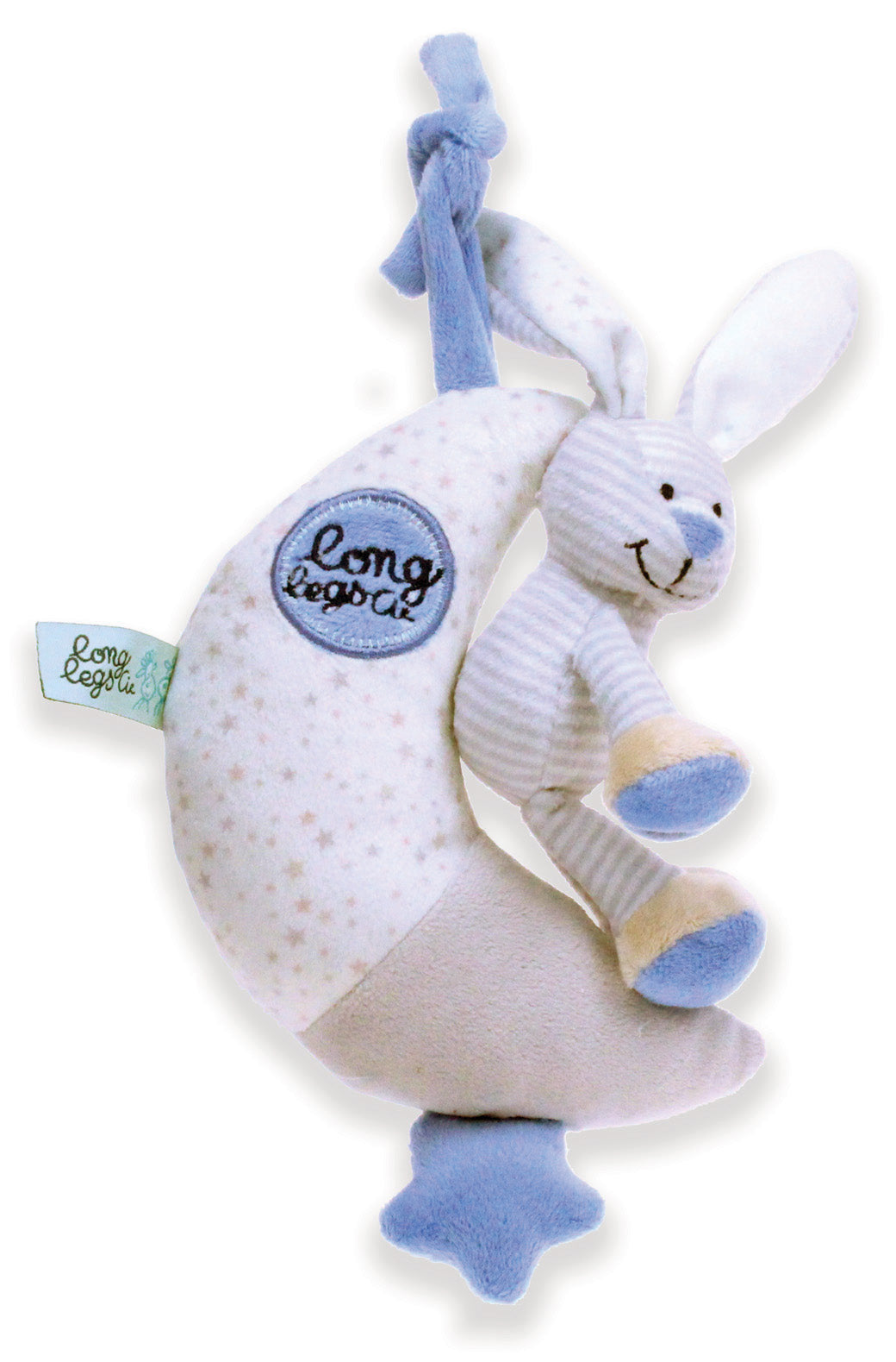 Hase Long Legs Musikdose blau