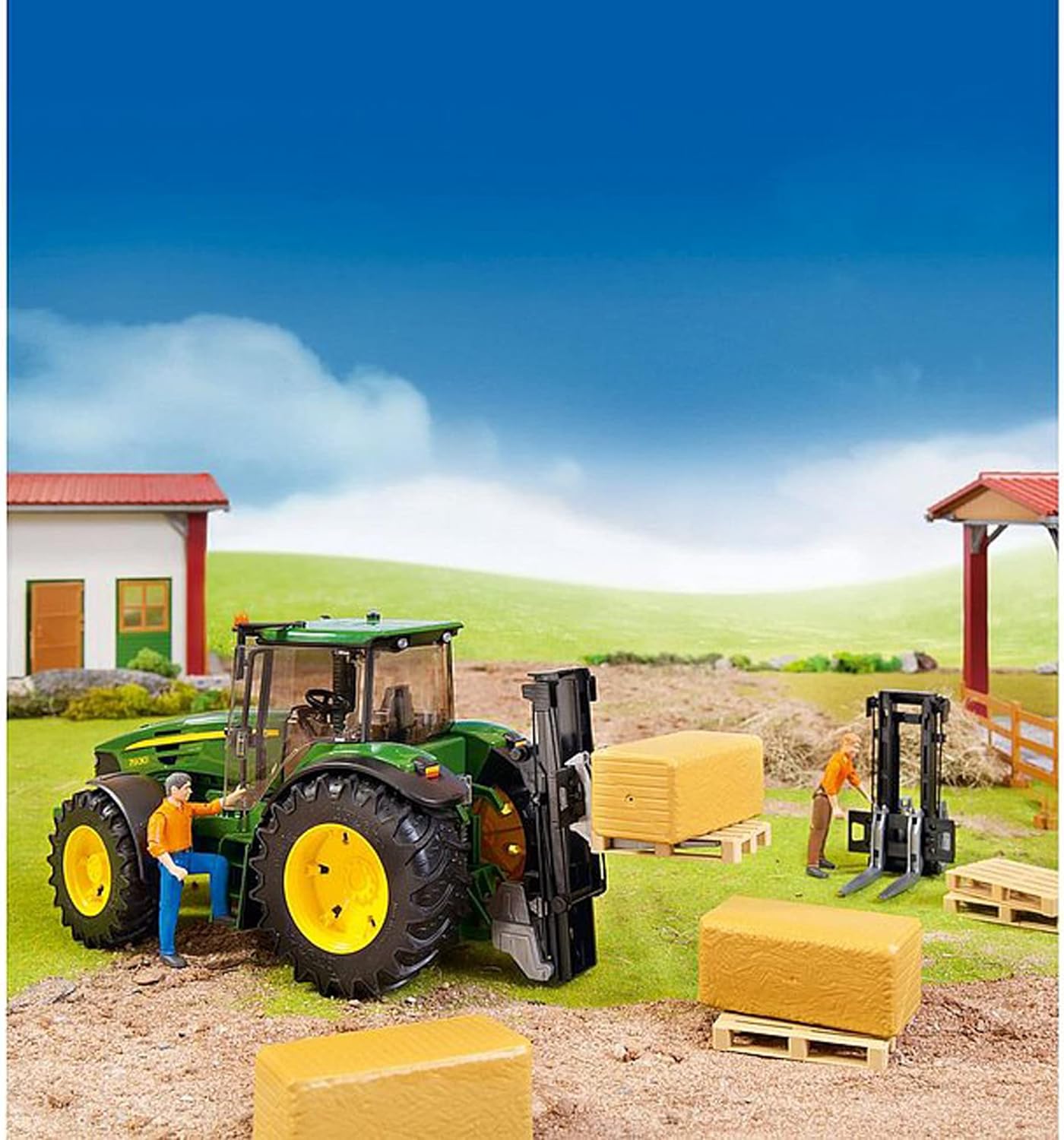 John Deere Traktor mit Frontlader Profi-Serie 44.5x17.5x20cm