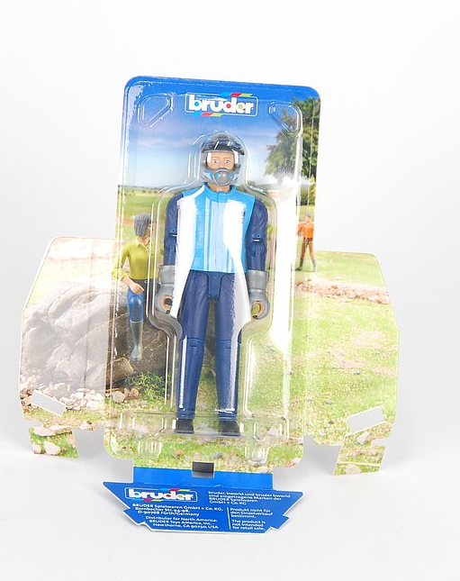 Rennfahrer blau