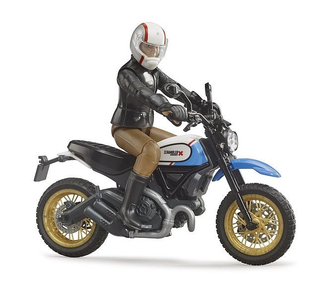 Ducati Scrambler Desert Sled mit Fahrer