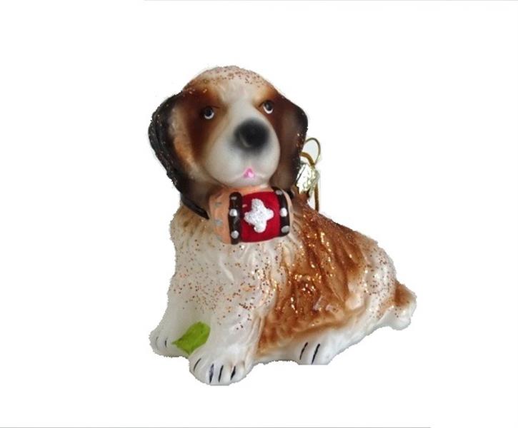 Glas Ornament Bernhardiner Baby