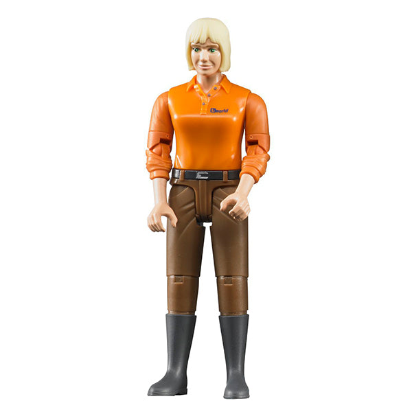 Frau mit hellem Hauttyp und brauner Hose