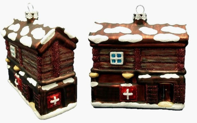 Glas Ornament Haus Zermatt