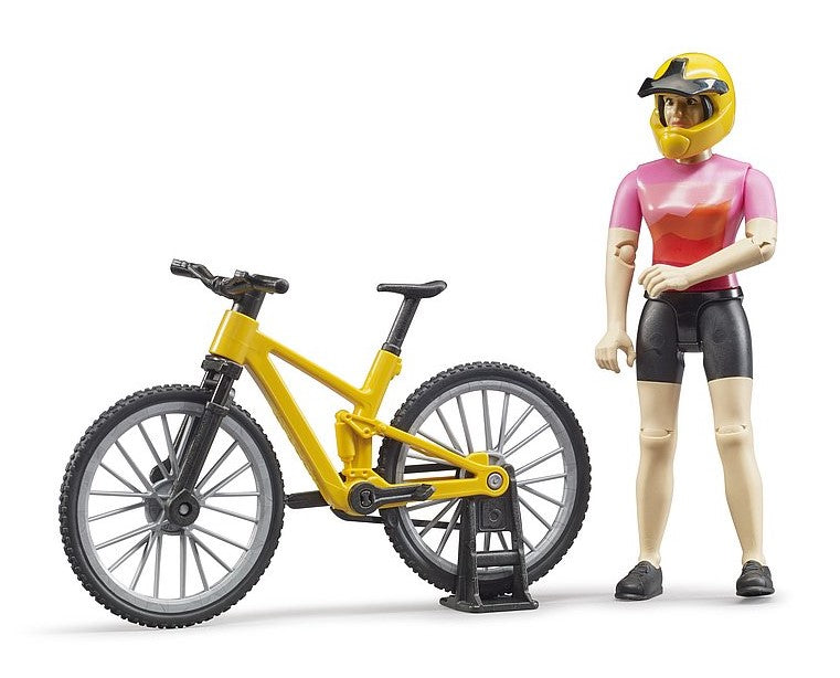 Mountainbike mit Radfahrerin