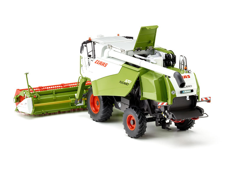 Claas Tucano 570 Mähdrescher mit Getreidevorsatz