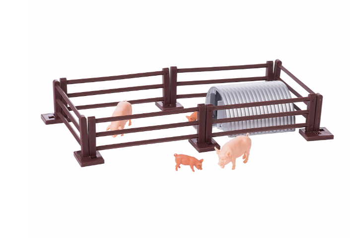 Set mit Schweinen und Unterstand