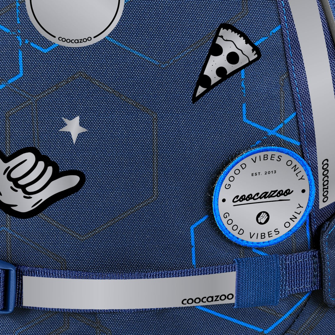 coocazoo Reflektierendes Sticker-Set Black""