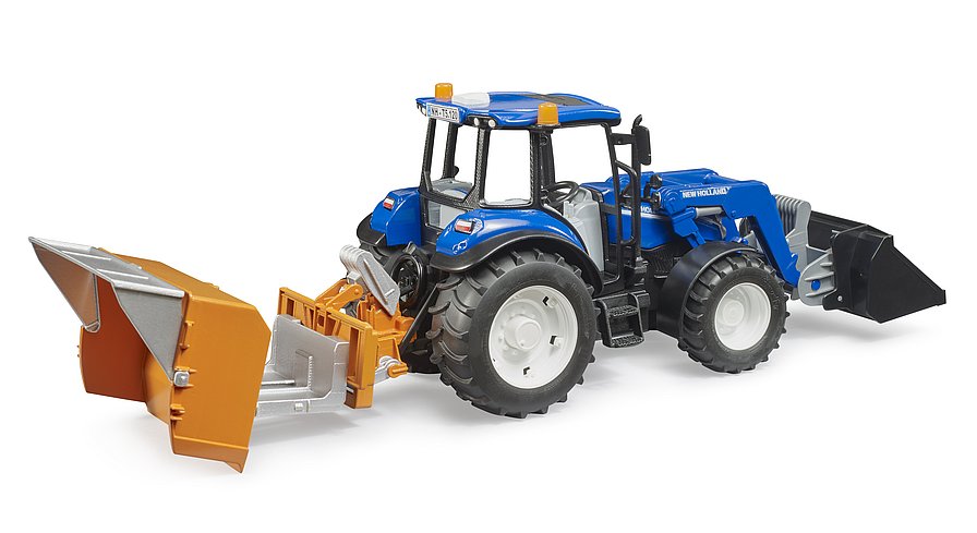 New Holland T5.120 mit Frontlader Ladekasten und Gabeln