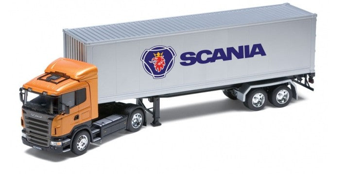 Scania R470 4x2 Orange mit Anhänger Silber