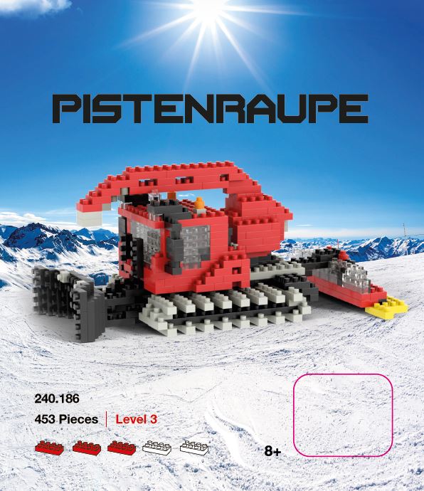 Brixies Pistenraupe aus Minibausteinen