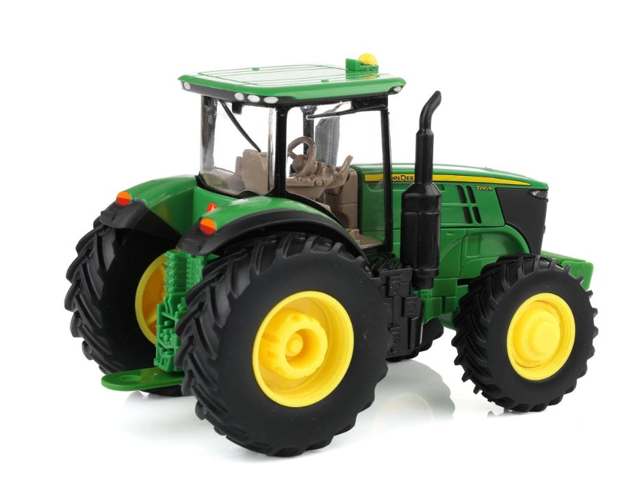 Peterbilt 579 mit Tieflader und John Deere 7290R