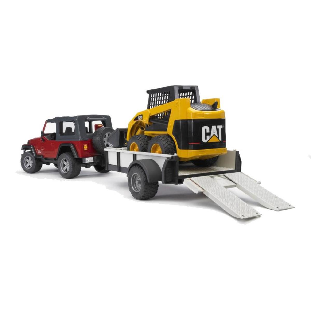 JEEP Wrangler mit Fahrzeugtransportanhänger