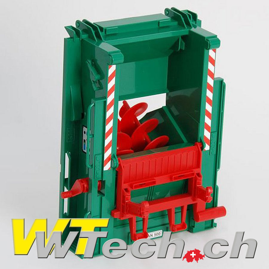 Heckklappe für Müll LKW grün