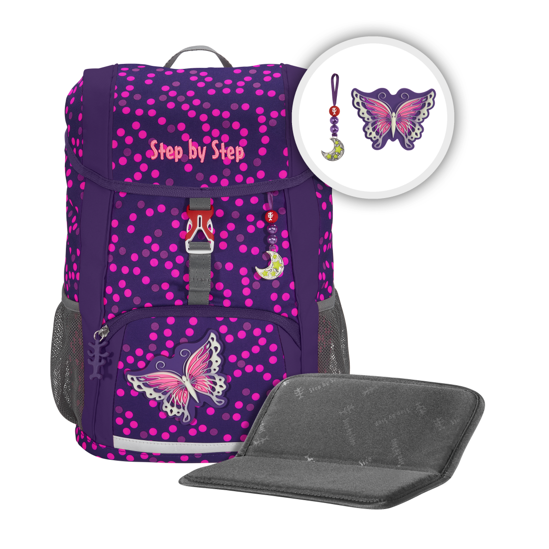 Step by Step JUNIOR KID SHINE Rucksack-Set Butterfly Night"