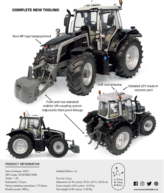 Massey Ferguson 6S.180 Black Edition 2023