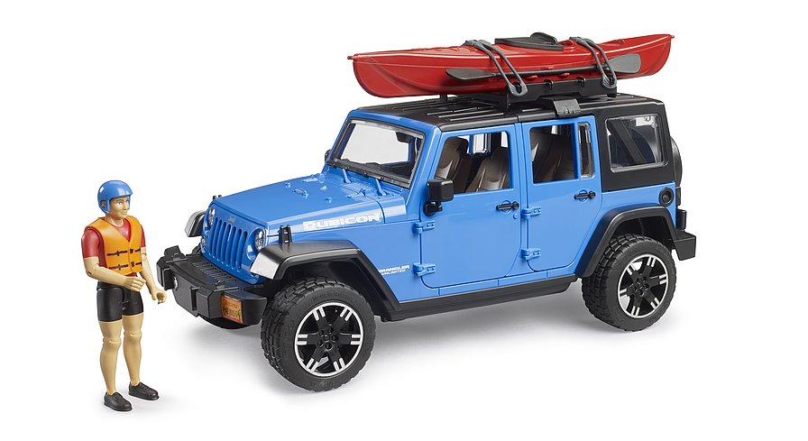 Jeep Wrangler Rubicon Unlimited mit Kajak und Figur