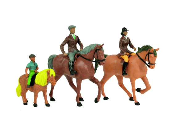 Pferde und Reiter