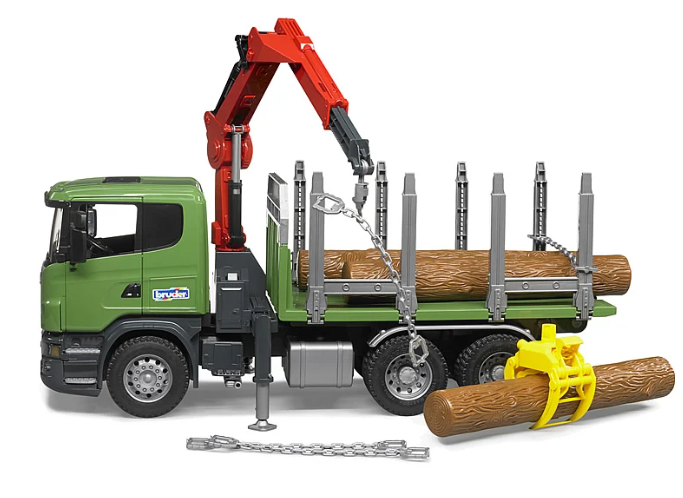 Scania R-Serie Holztransport mit Ladekran