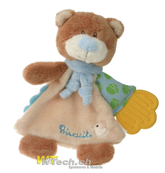 Biscuits Schmusebär mit Zahnhilfe aus Plüsch blau