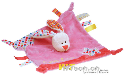Baby Luna Collection Schmusetuch Hase pink