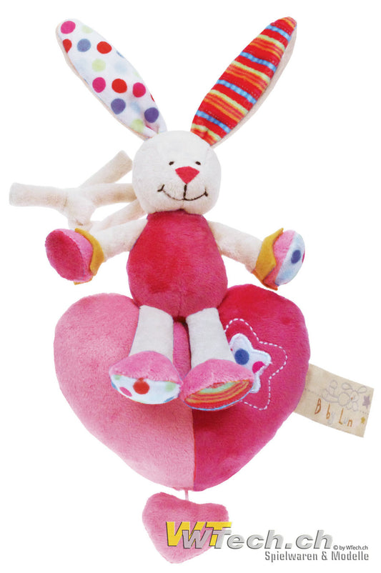 Baby Luna Collection Musikbox Herz mit Hase pink
