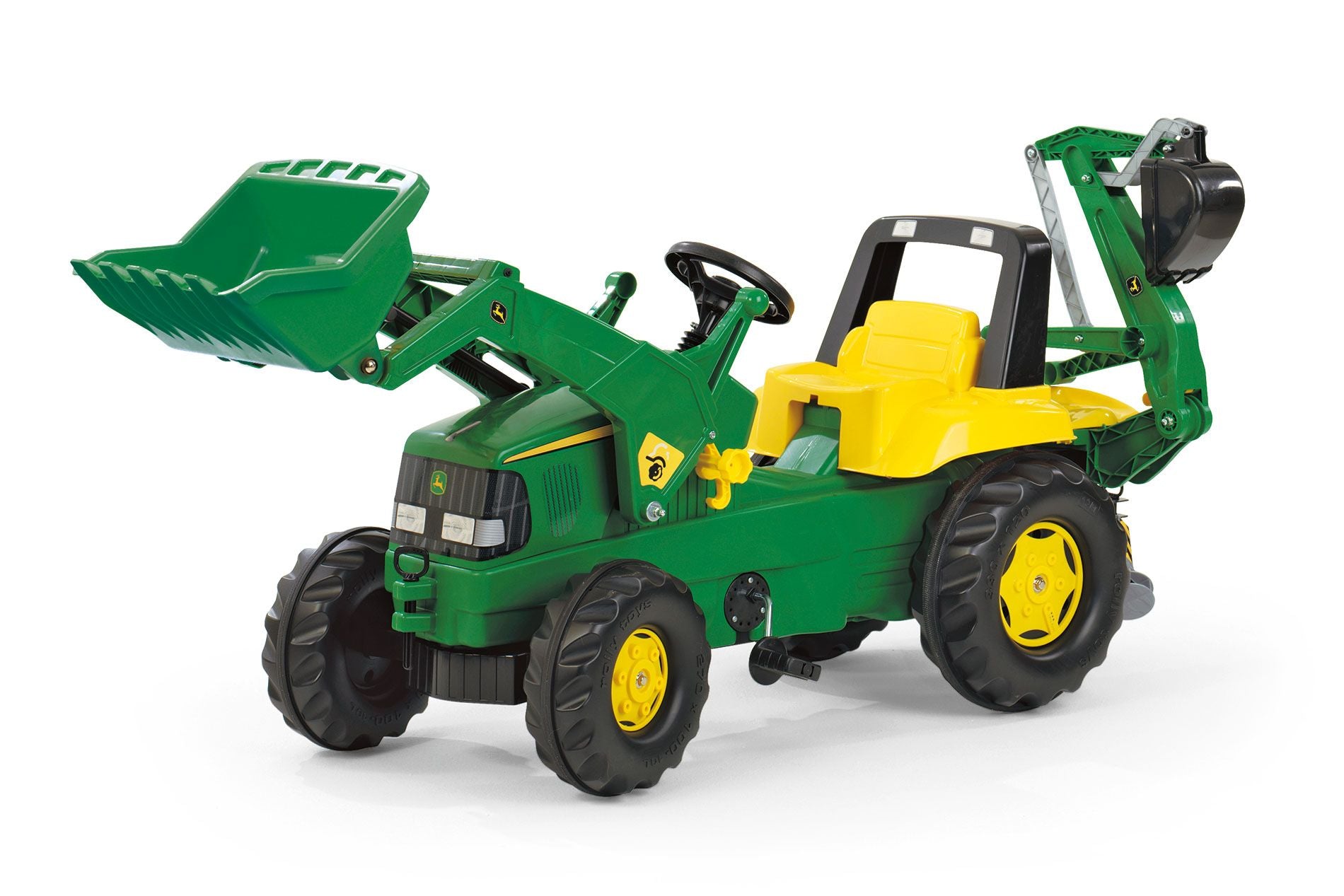 rollyJunior John Deere Backhoe mit Frontlader & Heckbagger
