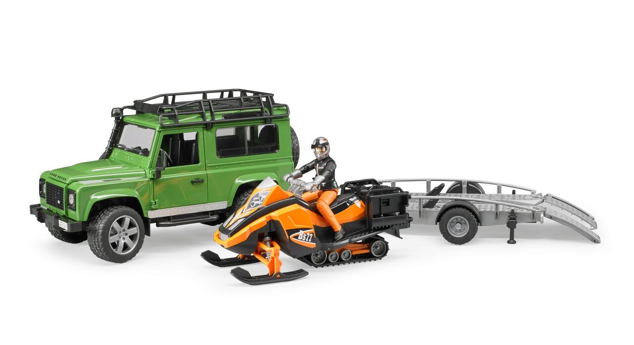 Land Rover Defender mit Snowmobil Station Wagon