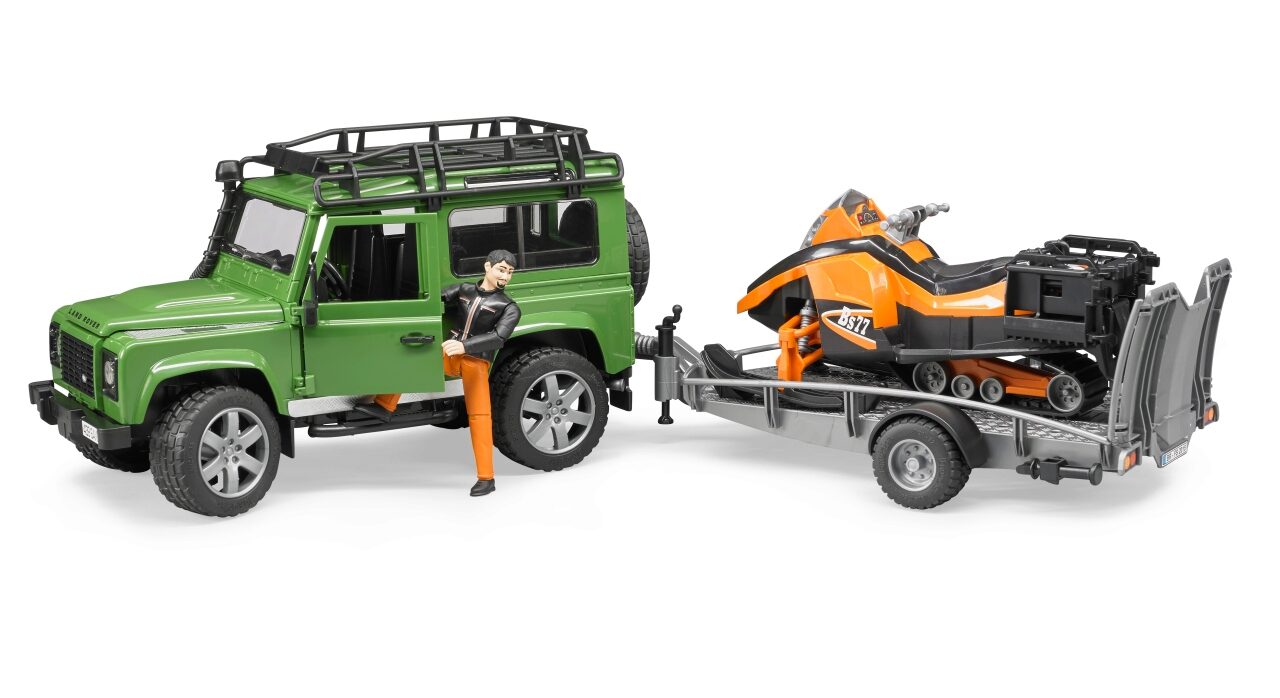 Land Rover Defender mit Snowmobil Station Wagon