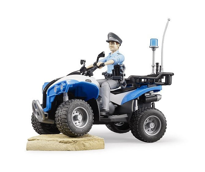 Polizei-Quad mit Polizist und Zubehör