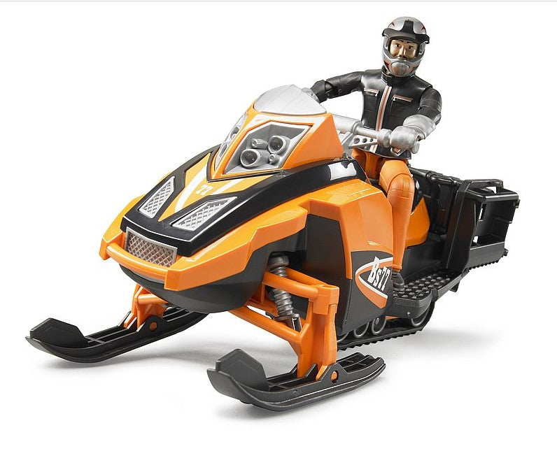 Snowmobil mit Fahrer und Ausstattung 21x9.3x9.3cm