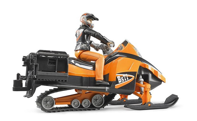 Snowmobil mit Fahrer und Ausstattung 21x9.3x9.3cm