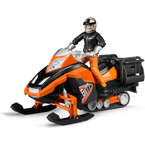 Snowmobil mit Fahrer und Ausstattung 21x9.3x9.3cm