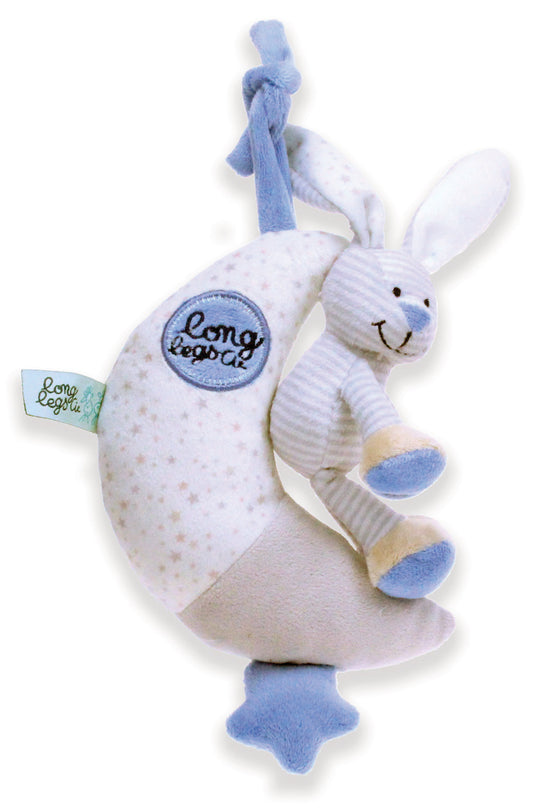 Hase Long Legs Musikdose blau