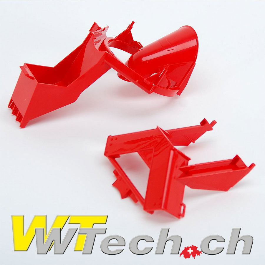 Trichter für Betonmisch-LKW rot