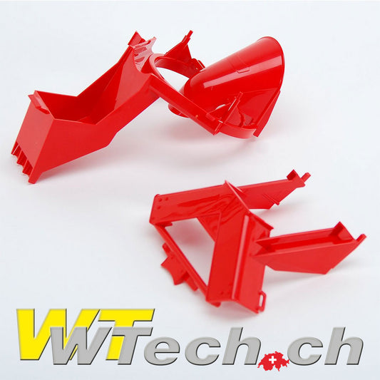 Trichter für Betonmisch-LKW rot