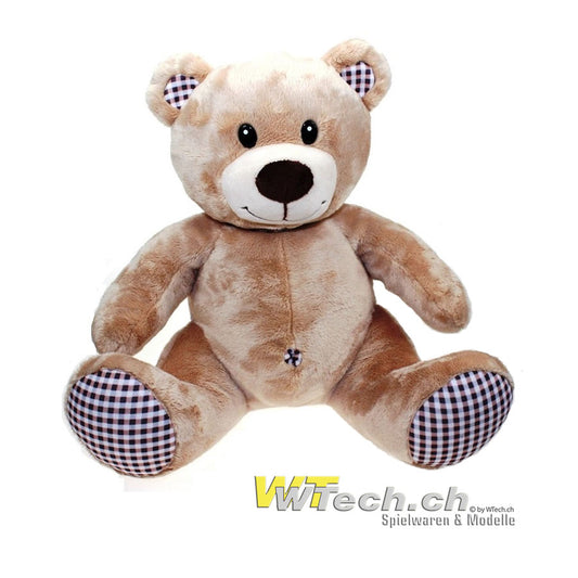 Idis Vintage Bär 38cm braunes Karo-Muster""