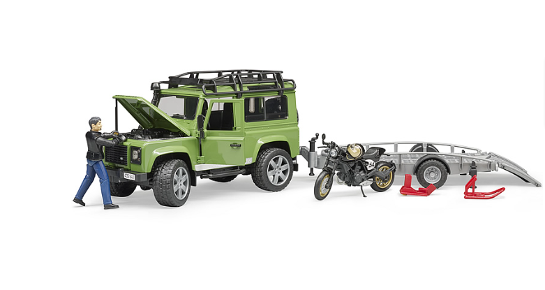 Land Rover Station Wagon mit Anhänger