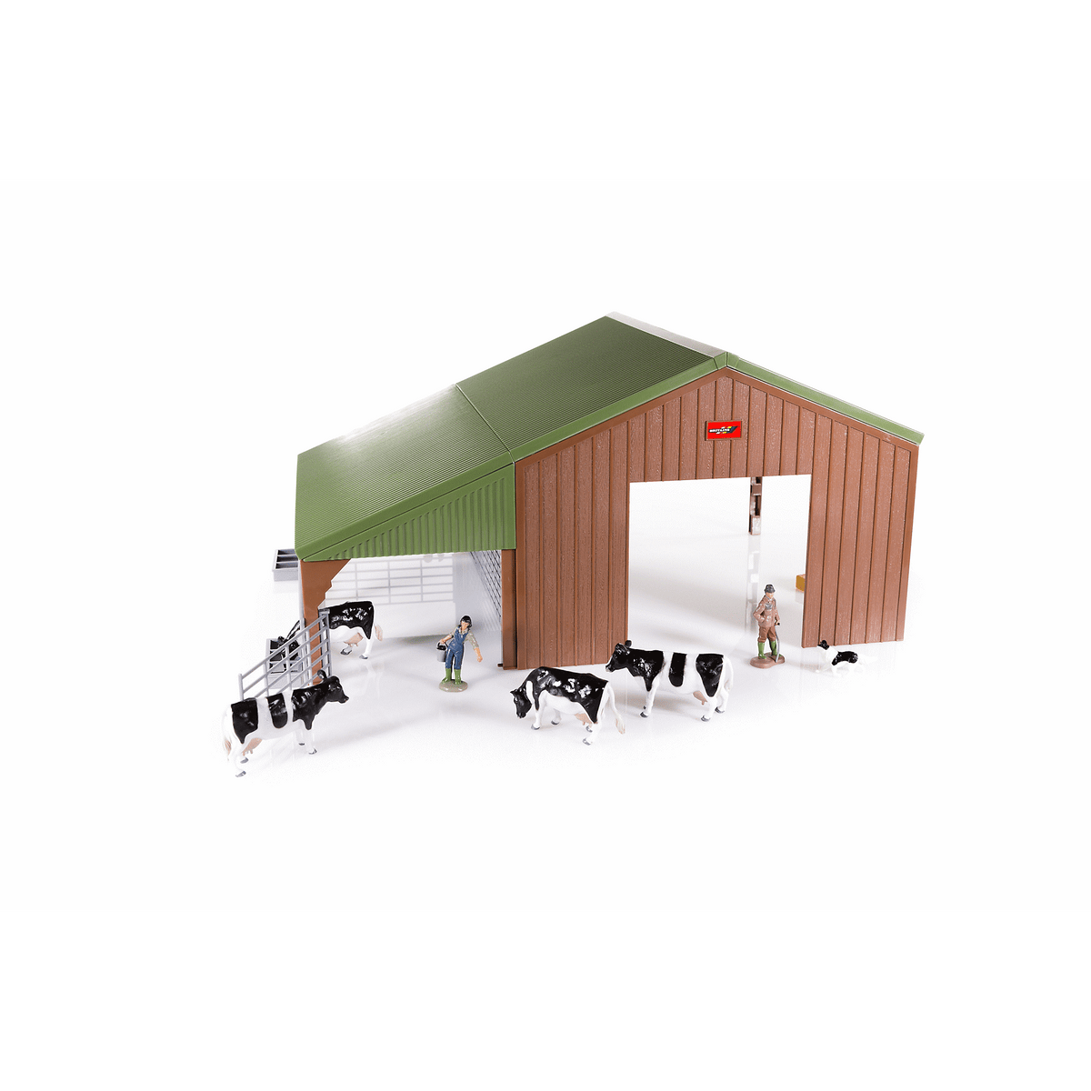 Scheune/Stall Set mit Bauernfamilie und Tieren