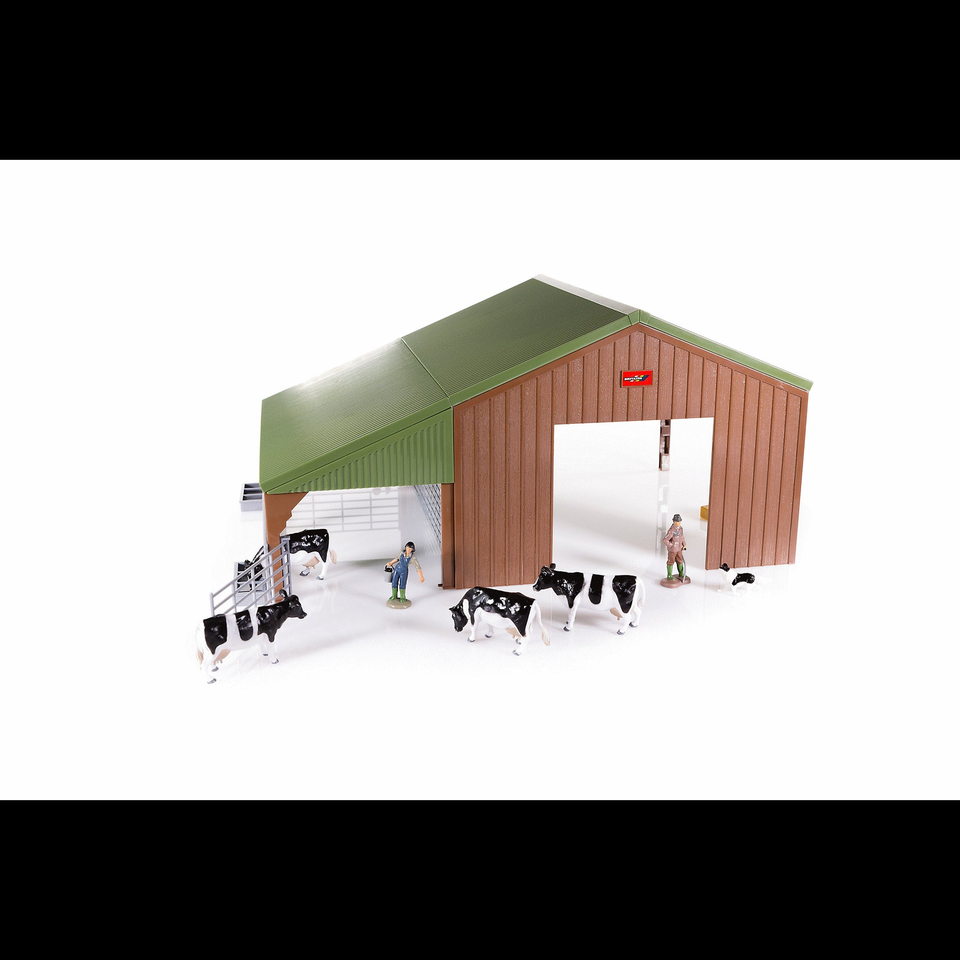 Scheune/Stall Set mit Bauernfamilie und Tieren