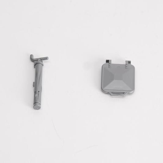 Stützfuss + Deckel silber für Rückeanhänger