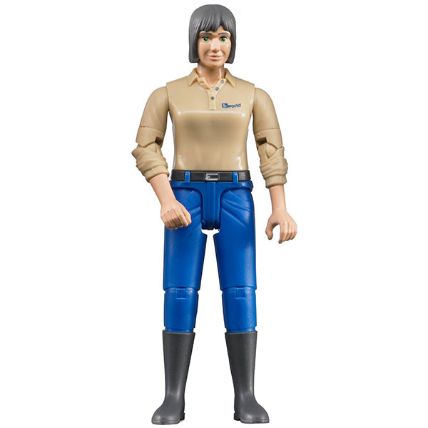 Frau mit hellem Hauttyp und blauer Hose