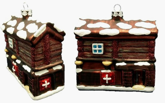 Glas Ornament Haus Zermatt