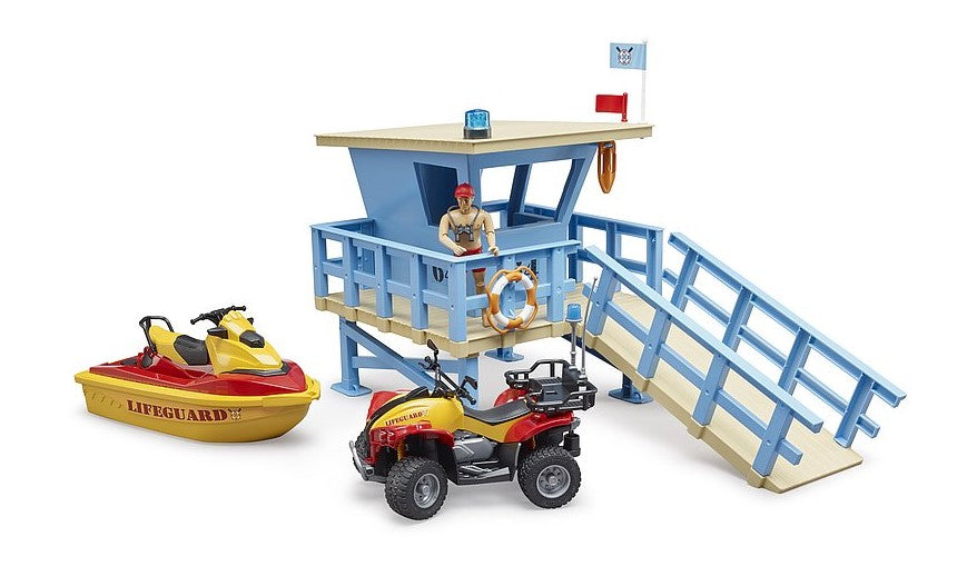 Rettungsschwimmer-Station mit Quad und Jet-Ski