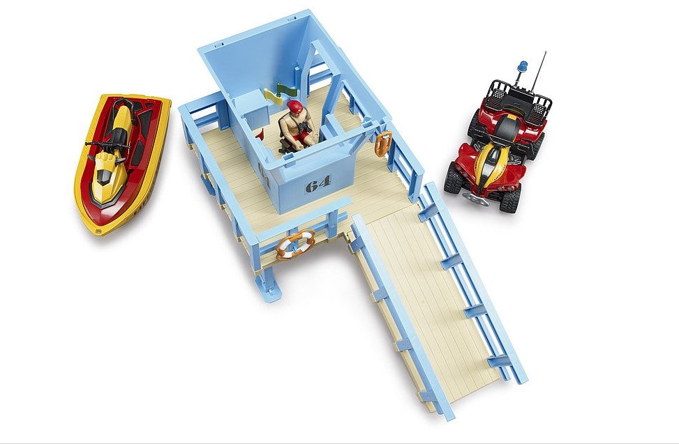 Rettungsschwimmer-Station mit Quad und Jet-Ski